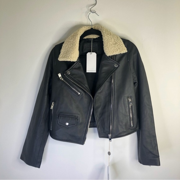 NEW Bolongaro Trevor Black Leather Motorcycle Jacket - Picture 3 of 12